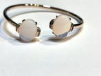 Zilver - Armband - witte agaat, Antiek en Kunst