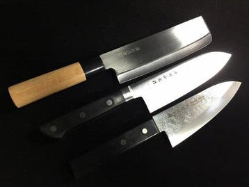 Set of 3 Brand New Japanese Knives Noshu Masamune - Deba,