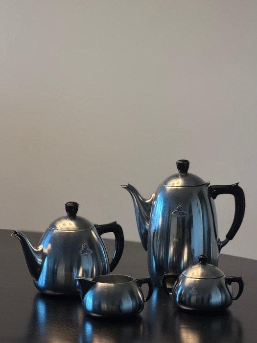Demeyere Belgium - Koffiepot (4) - Koper - Art Deco Set - 4, Antiek en Kunst, Kunst | Designobjecten