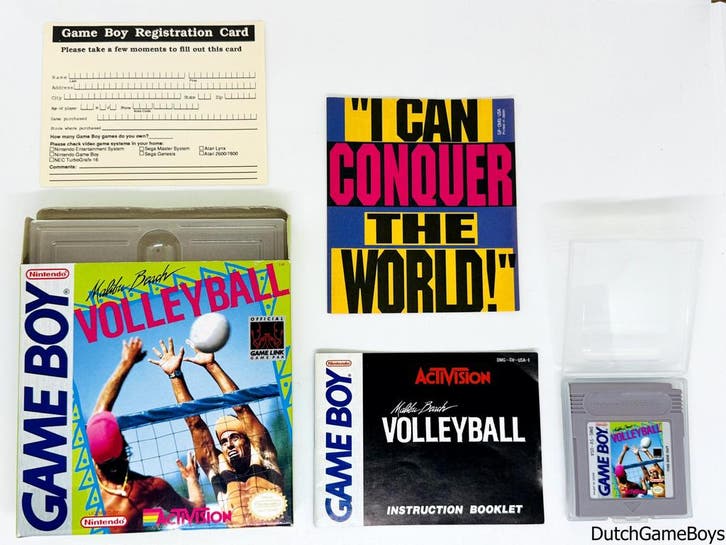 Gameboy Classic - Malibu Beach Volleyball + Reg. Card - USA, Games en Spelcomputers, Games | Nintendo Game Boy, Gebruikt, Verzenden