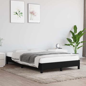 vidaXL Bedframe zonder matras 120x200 cm stof zwart, Verzenden