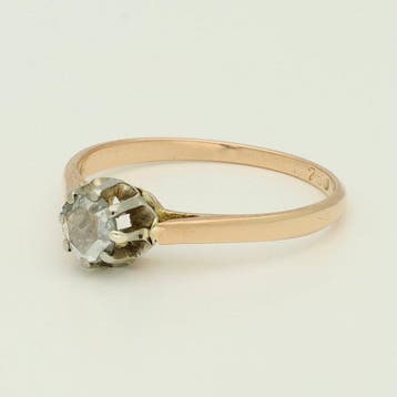 Bague - 18 carats Or jaune Diamant (Naturelle), Nieuw