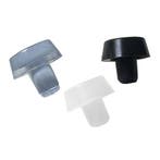Set van 50 PVC-pluggen, buffers, bumpers (rond, 6,3 mm, zwa, Verzenden