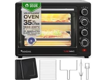 Veiling - Turbotronic TT-EV35 mini oven vrijstaand 35L zwart, Nieuw