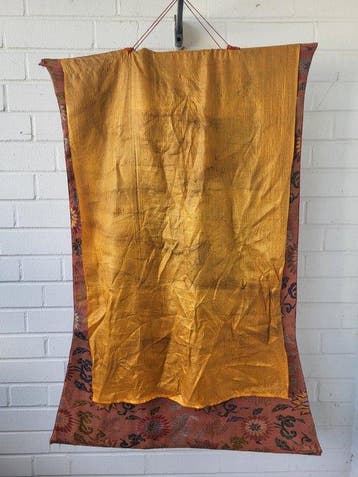 Handgeschilderd Tibetaans Thangka – Mahakala – Zijde &, Antiek en Kunst