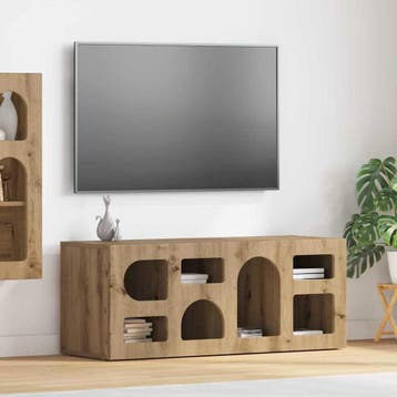 vidaXL TV Kast ELST 100 x 35 x 40 cm Artisan Eiken Bewerkt, Verzenden