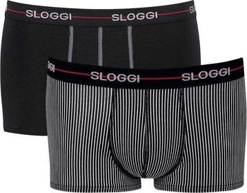 2dekans | Sloggi Start Hipster heren slips 2-pack – zwart &, Ophalen of Verzenden