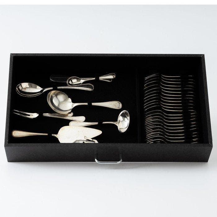 Koch & Bergfeld bestekcassette (154), model Perl, Bremen ca., Antiquités & Art, Antiquités | Argent & Or