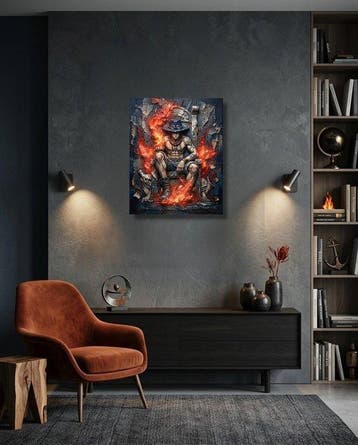 Makayhos - [Canvas] Firebound Hero – Eternal Watch, Nieuw