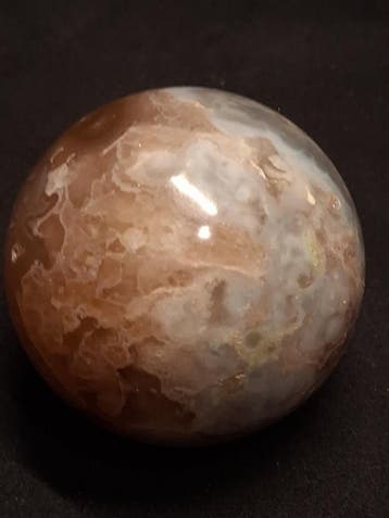 Natural Agate Sphere - 4.7 cm - Sakura agate - Druzy pocket, Verzenden
