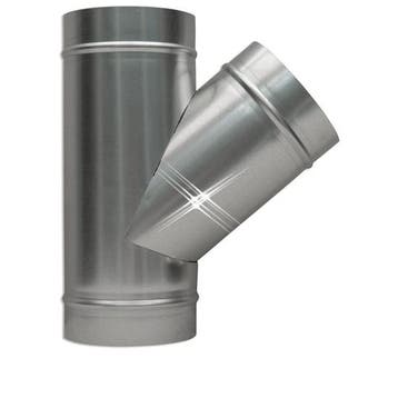 T-STUK GALVA 45 GRADEN 125 MM, Verzenden