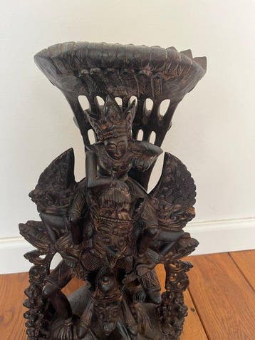 Houten Beeld - Vishnu op Garuda - Bali, Indonesië - Hout -