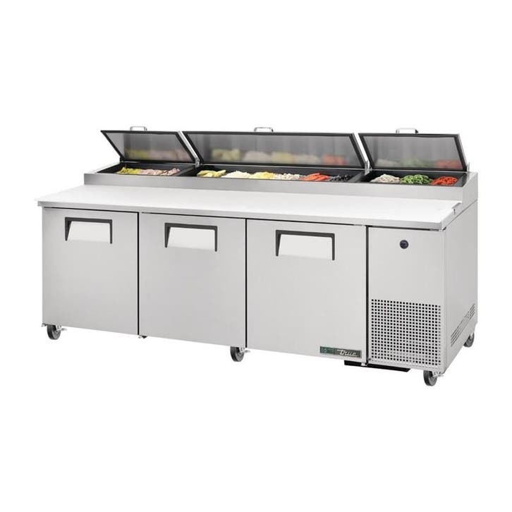 Topkwaliteit 3-deurs saladette koelwerkbank - True TPP-93, Articles professionnels, Horeca | Équipement de cuisine, Envoi