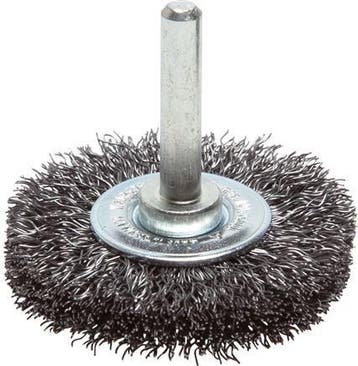 Staaldraad Gegolfde Ronde Staalborstel Diameter 30 mm/ As 6, Verzenden, Nieuw