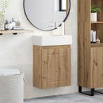 vidaXL Badkamermeubel met kraan Artisanaal eiken 45,5 x 22,5, Huis en Inrichting, Verzenden, Nieuw