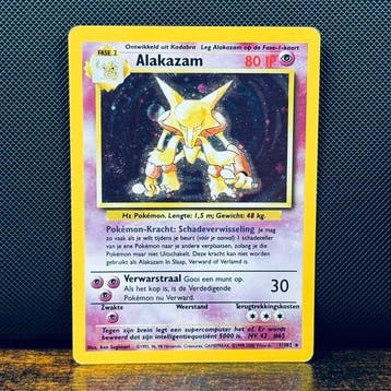 Pokémon Card - Alakazam Holo 1 - Pokémon - WOTC, Nieuw