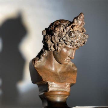 sculptuur, Dionysus — Cold Ceramic Bust, Greek God of Wine, Antiek en Kunst