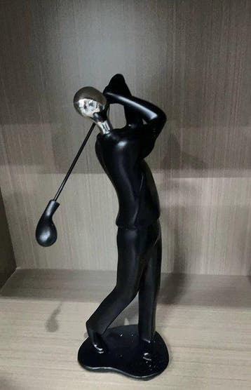 Beeld, Resin Golf Swing Figurine - 27 cm - Hars