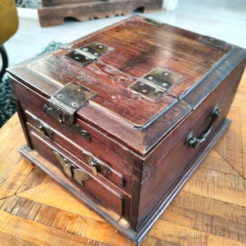 Sieradendoos - Spiegel, Elm - Sieraden kastje Azië