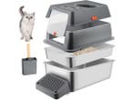 Veiling - Kattenbak RVS - 60 x 45 x 30 cm gemakkelijk schoon, Dieren en Toebehoren, Kattenbakken, Nieuw