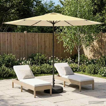 vidaXL Tuinparasol met voet 300 x 300 cm Polyester, Verzenden, Nieuw