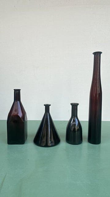 Stelvia - Vase en forme de bouteille (4) - Verre de Murano -