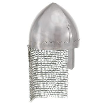 vidaXL Ridderhelm replica LARP staal zilverkleurig, Verzenden