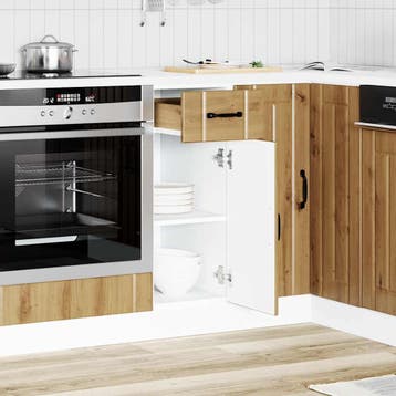 vidaXL Onderkast Lucca bewerkt hout artisanaal eikenkleur, Verzenden