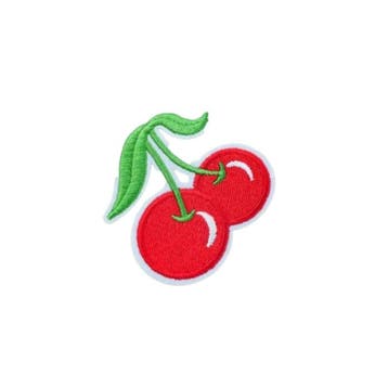 Embleem kers - kersen - Cherry - 6 cm - applicatie - opst..., Verzenden, Nieuw, Overige typen
