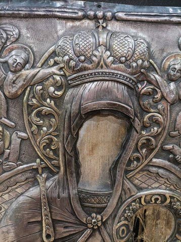 Icoon - Moeder Gods - .900 zilver - Riza zilver hoge titel