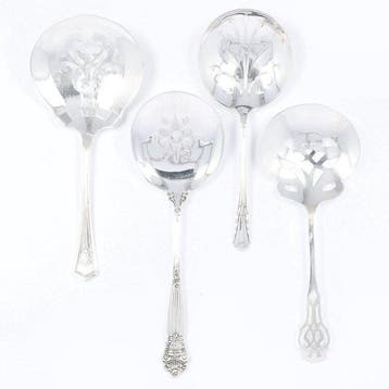 Sterling - Ca. 1875-1925 - Lepel (4) - .925 zilver, Antiek en Kunst