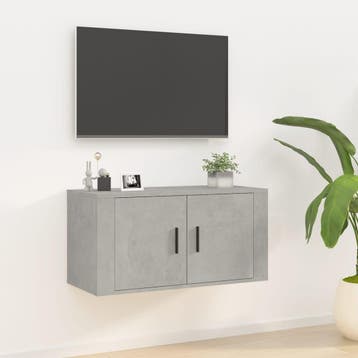 vidaXL Tv-wandmeubel 80x34,5x40 cm betongrijs, Verzenden