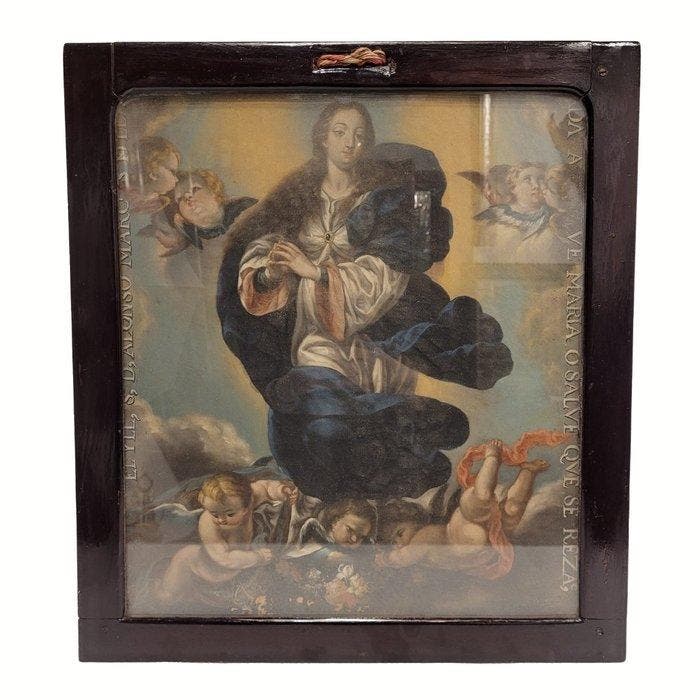 Alonso de Quintanilla (act. 1760-1785) - La Inmaculada, Antiquités & Art, Art | Peinture | Classique