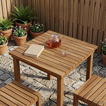 vidaXL Tafelblad 50 x 50 x 3,5 cm Vierkant Massief Teakhout, Verzenden