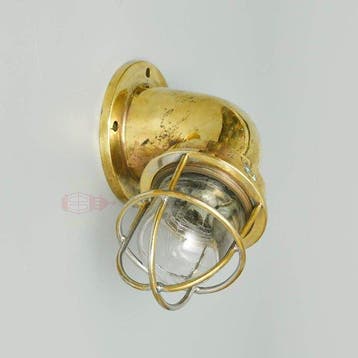 Wandlamp - Messing, Glas, Antiquités & Art, Curiosités & Brocante