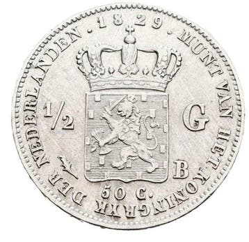 Nederland. Willem I. 1/2 Gulden 1829 Brussels