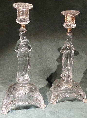 Val Saint Lambert - Chandelier (2) - Verre - Sacré-Cœur