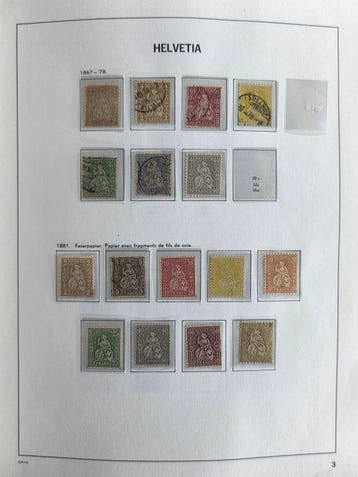 Zwitserland 1854/1982 - Verzameling in een Davo album, Postzegels en Munten, Gestempeld