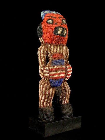 Figurine en perles de verre - Bamileke - Cameroun