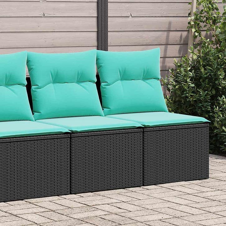 vidaXL 2-delige Loungeset met kussens poly rattan acacia, Jardin & Terrasse, Ensembles de jardin, Envoi