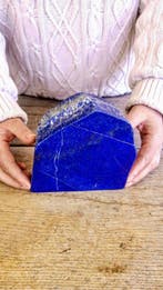 Lapis lazuli - Gepolijste diamant - felblauwe steen -