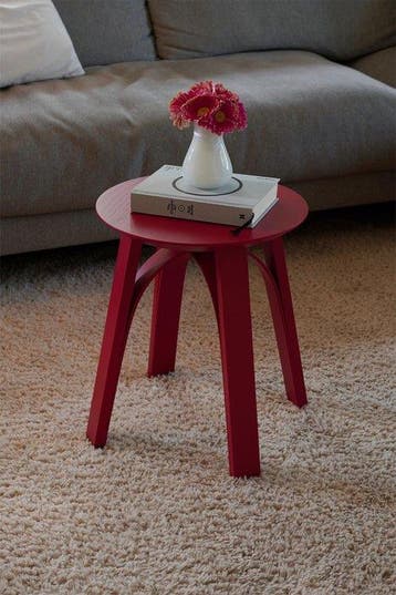 Johannes Hironimus - Tabouret - Frêne, Laqué, Rouge Rubis