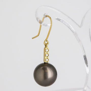 Boucles doreilles - 18 carats Or jaune Diamant (Naturelle), Nieuw