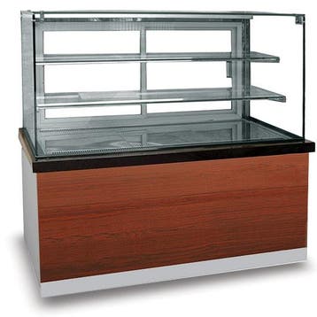 Gebaksvitrine | Zwart/Houtprint | 0°C/+8°C | 3 Schappen |, Verzenden
