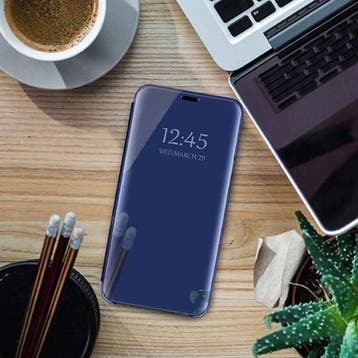 Oppo Find X2 Smart Spiegel Flip Case Cover Hoesje Blauw, Verzenden, Nieuw