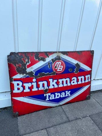 Brinkmann Tabak – Zeldzaam Emaille Reclamebord – Industriële