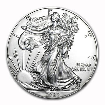 États-Unis. 1 Dollar 2020 - Silver Eagle NGC MS 70 First day, Postzegels en Munten