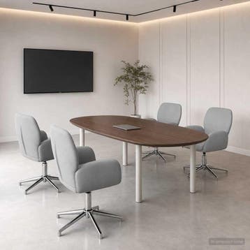 vidaXL Draaibureau stoelen 4 st 54 x 58 x 90 cm Lichtgrijs, Verzenden
