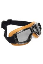 Goggles Motorbril Skibril Bril Caramelbruin Montuur Zwarte G, Ophalen of Verzenden