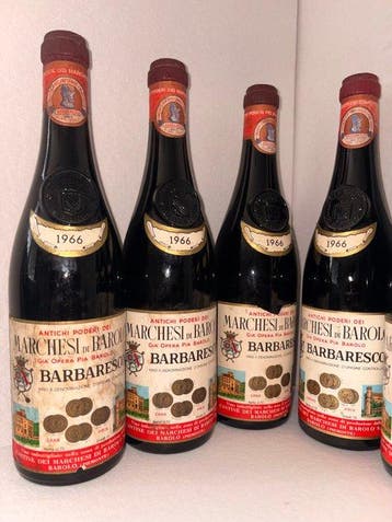 1966 Marchesi di Barolo - Barolo - 6 Bouteilles (0,72 L), Verzamelen, Wijnen, Nieuw